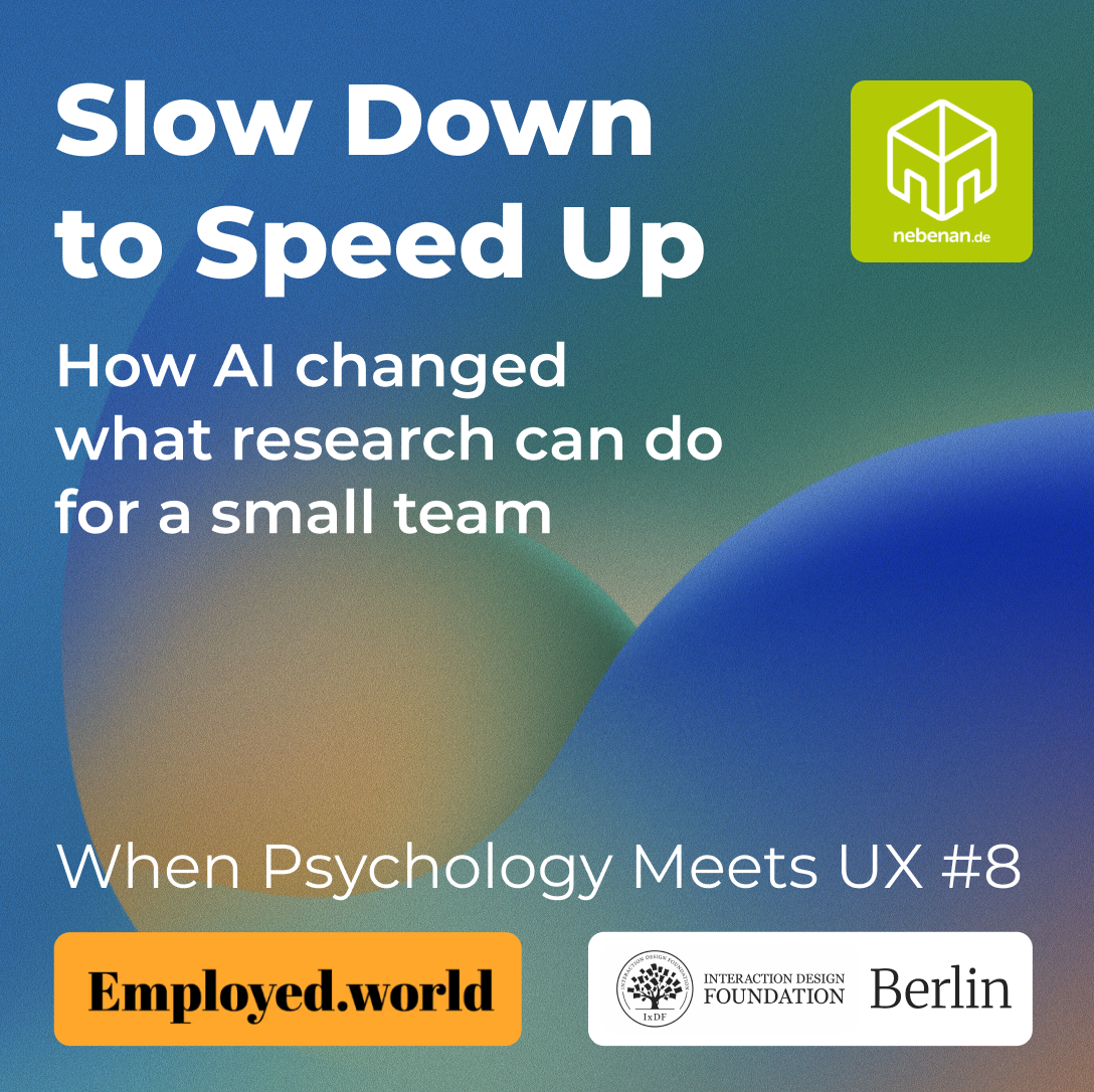 Slow Down to Speed Up: How AI changed what research can do for a small team